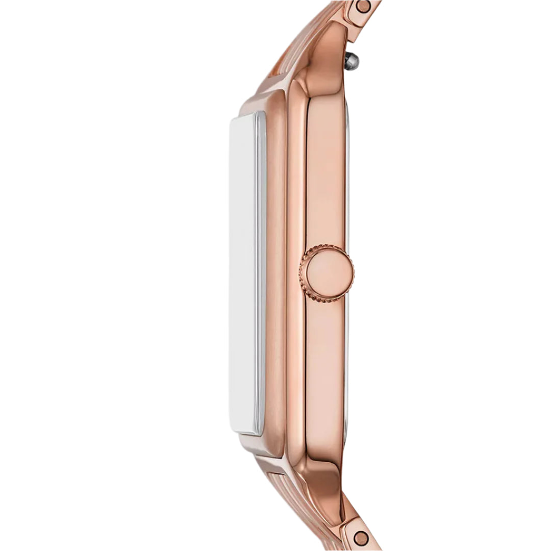 Fossil Raquel Date Rose Gold Tone Brown Dial Ladies Watch | ES5323