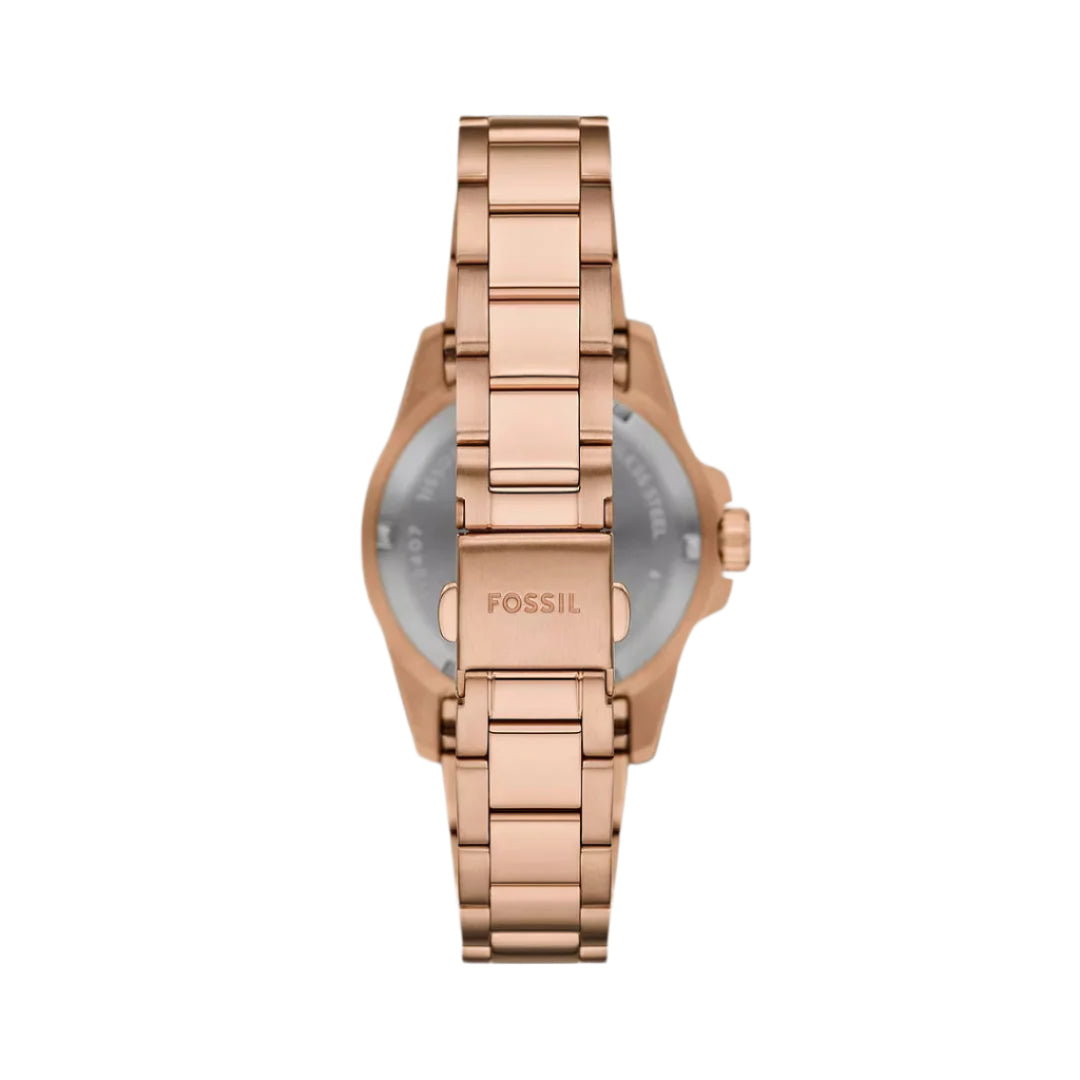 Fossil Blue Dive Rose Gold Tone Dark Green Dial Ladies Watch | ES5371