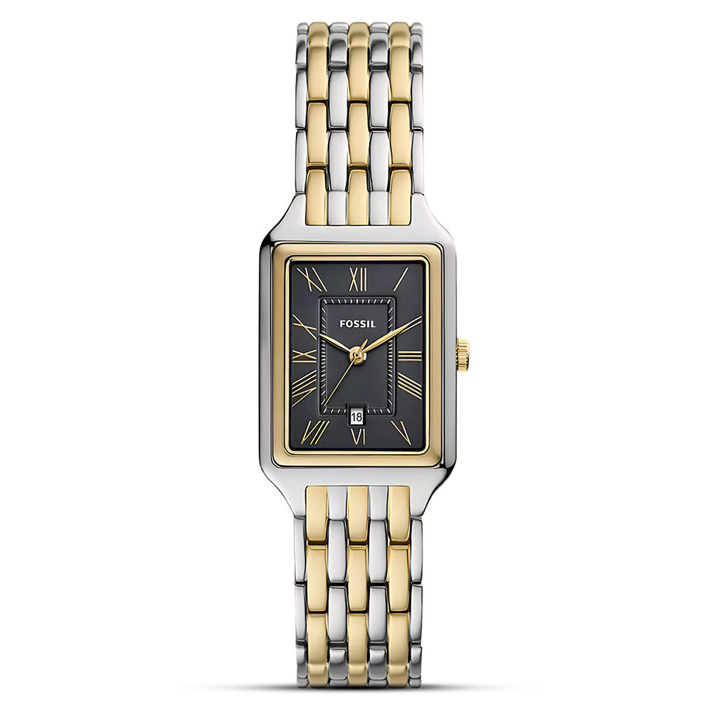 Fossil Raquel Two Tone Grey Dial Ladies Watch ES5376