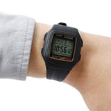 CASIO YOUTH DIGITAL BLACK RESIN STRAP MEN'S WATCH | F-201WA-9ADF