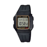 CASIO YOUTH DIGITAL BLACK RESIN STRAP MEN'S WATCH | F-201WA-9ADF