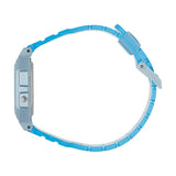 Casio Vintage Digital Transparent Blue Resin Strap Ladies Watch | F-91WS-2DF