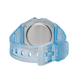 Casio Vintage Digital Transparent Blue Resin Strap Ladies Watch | F-91WS-2DF