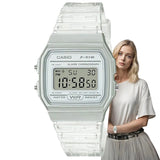 Casio Vintage Digital Transparent Resin Strap Watch | F-91WS-7DF