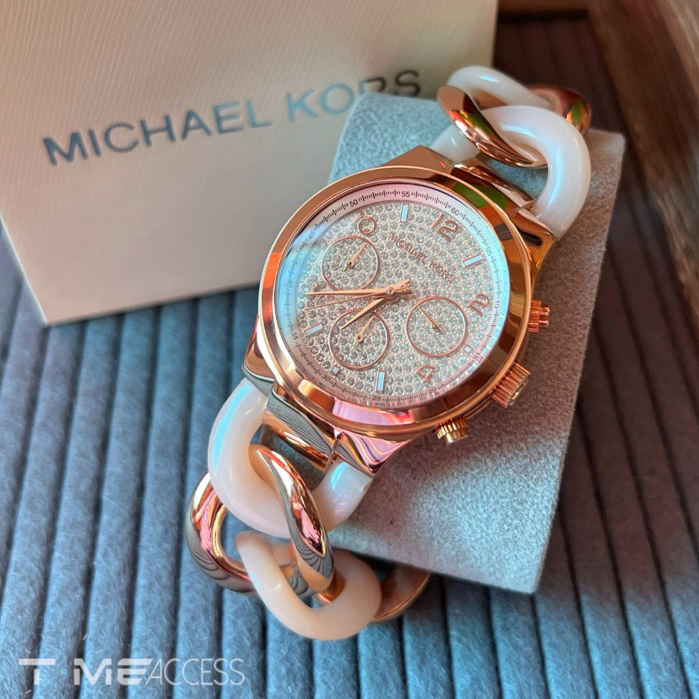 Stainless Steel Mk5055 Uhr NEW Authentic Michael Kors Runway