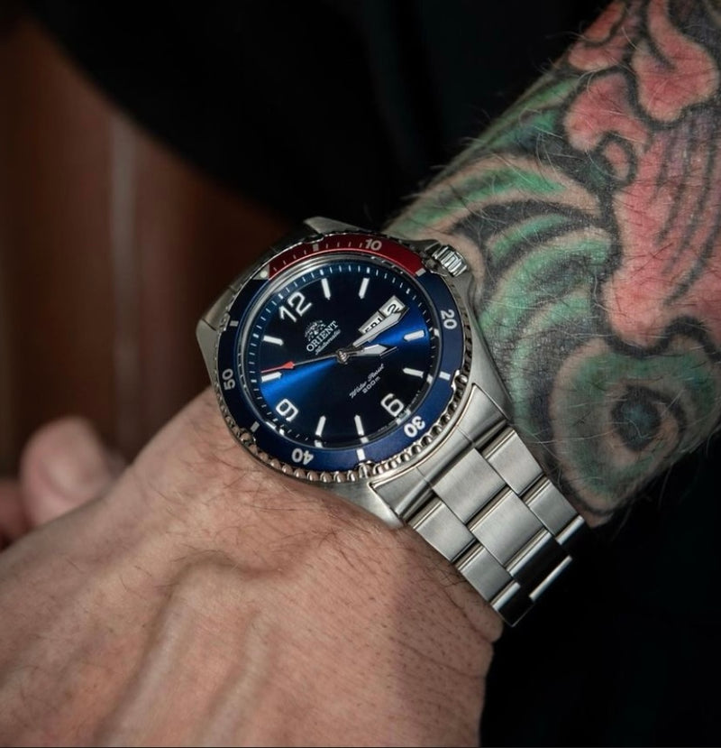Orient 'Mako II' Pepsi Blue Dial Automatic Men's Watch| FAA02009D9