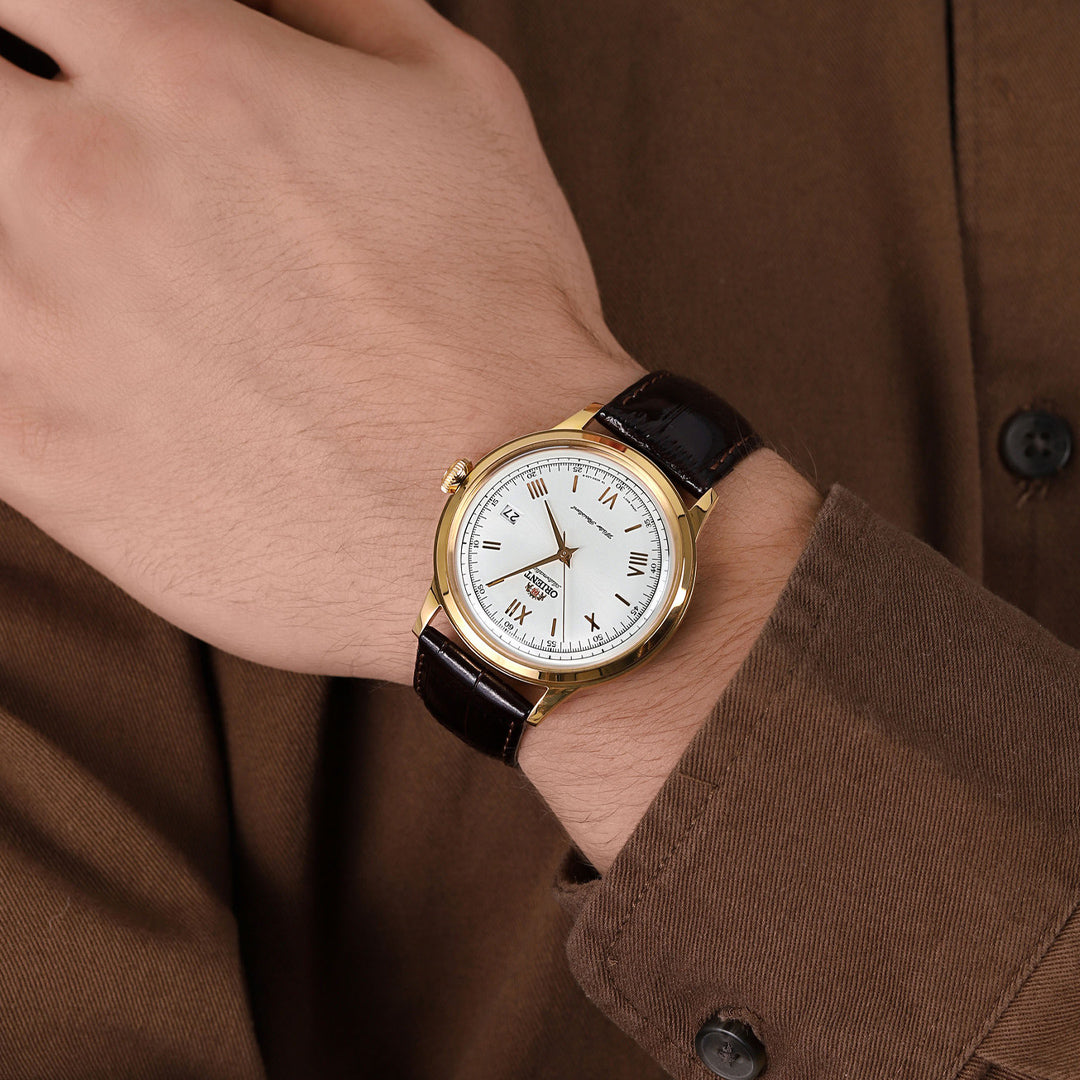 Orient Bambino II Automatic Gold Tone White Dial Men’s Watch | TAC00007W0