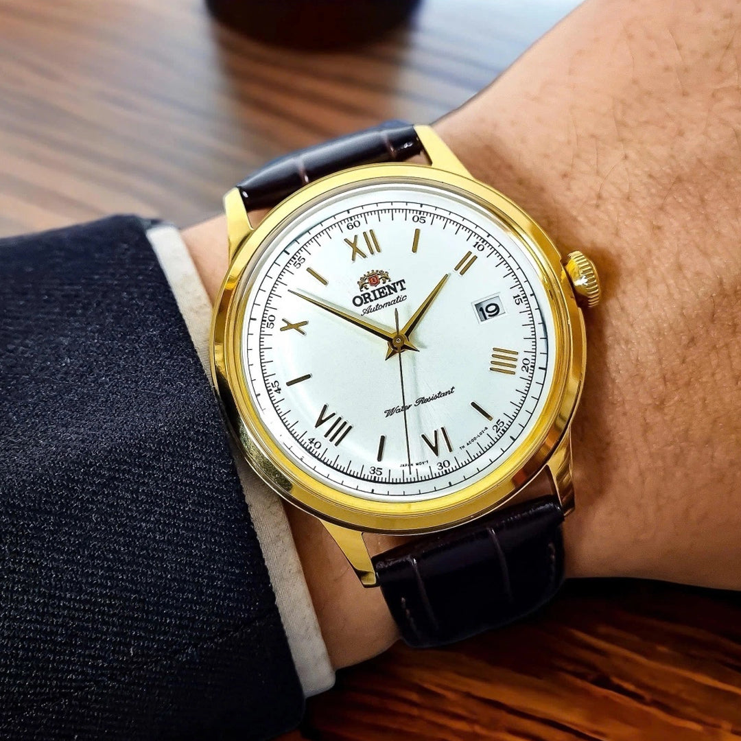 Orient Bambino II Automatic Gold Tone White Dial Men’s Watch | TAC00007W0