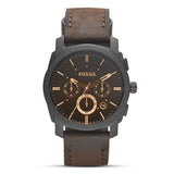 Fossil Mid-Size Chronograph Brown Leather Men's Watch| FS4656