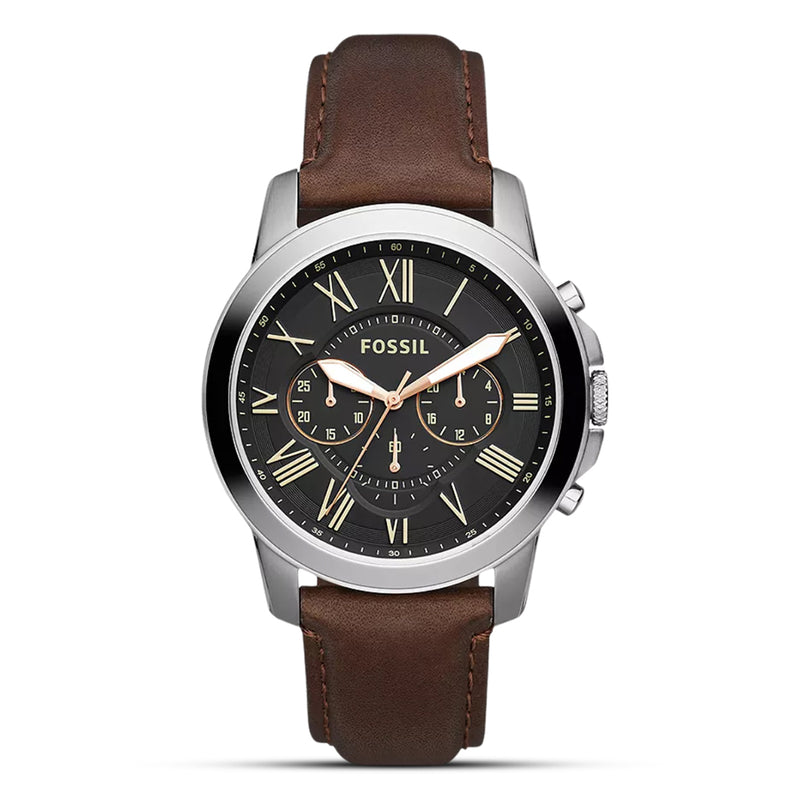 Fossil Grant series Brown Chronograph Leather Men's watch| FS4813