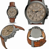 Fossil Grant Chronograph Dark Brown Leather Strap Watch | FS5214