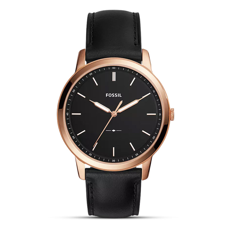 Fossil Minimalist Slim Black Dial Men's Watch | FS5376