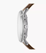 Fossil Neutra Chronograph  White Dial Leather Strap Watch | FS5380