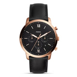 Fossil Neutra Chronograph Black Leather Men's Watch| FS5381