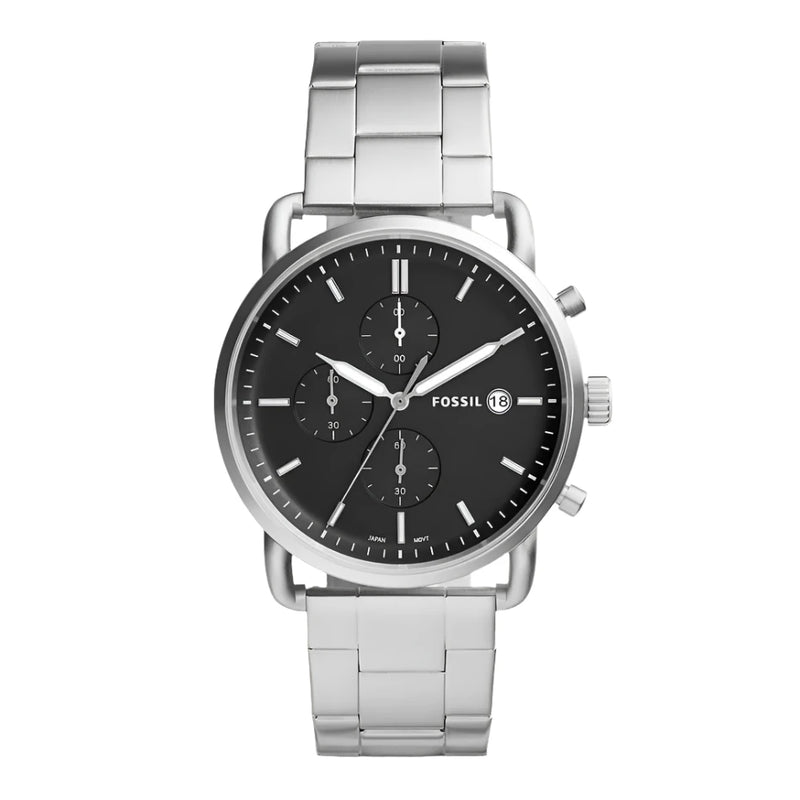 Fossil Commuter Round Black Dial Men's Watch | FS5399