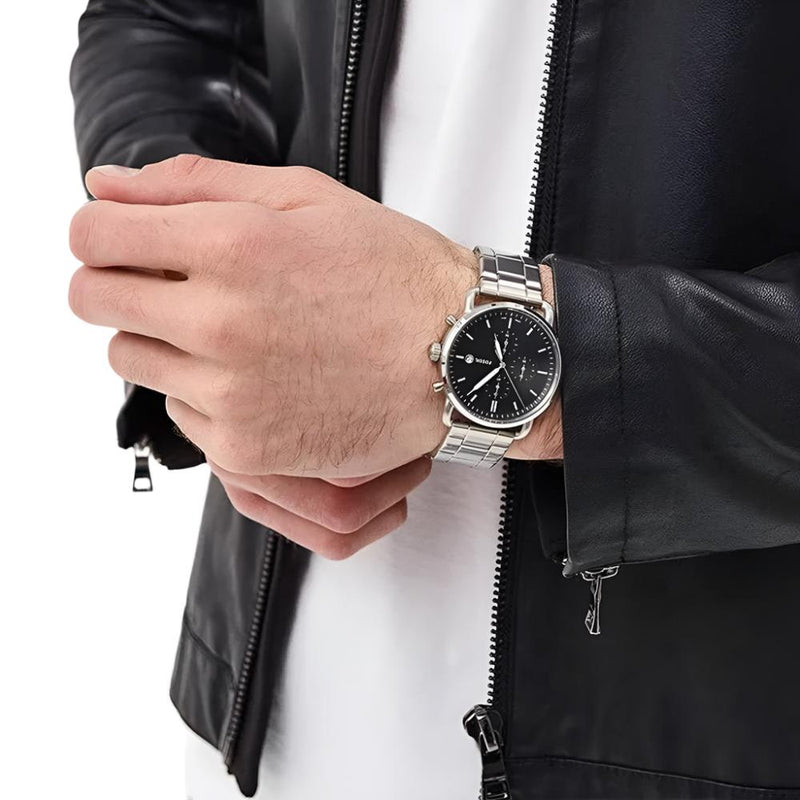 Fossil Commuter Round Black Dial Men's Watch | FS5399