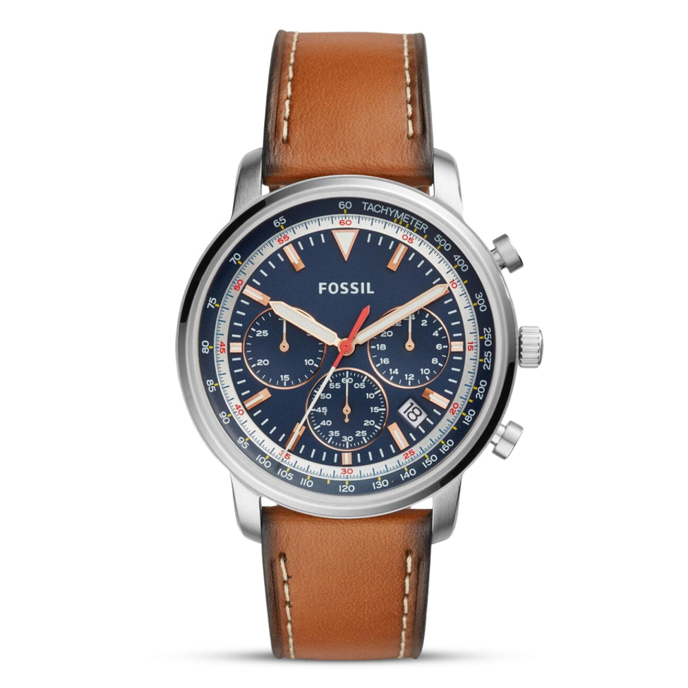 Fs5446 Fossil Men's FS5414 Goodwin Chronograph Light Brown Leather Watch