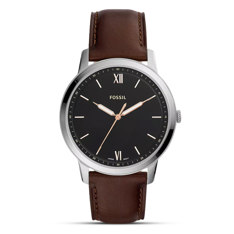 Fossil Minimalist Slim Black Dial Men's Watch | FS5464