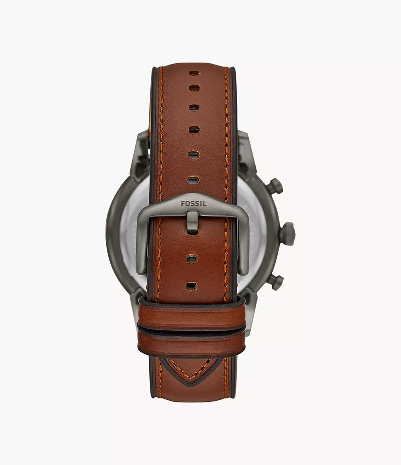 Fossil Townsman Chronograph Amber Brown Leather Strap Watch | FS5522