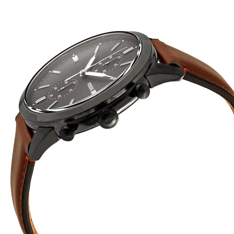 Fossil Townsman Chronograph Amber Brown Leather Strap Watch | FS5522