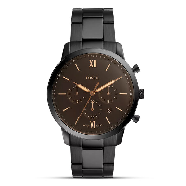 Fossil Neutra Chronograph Black Steel Men's Watch| FS5525