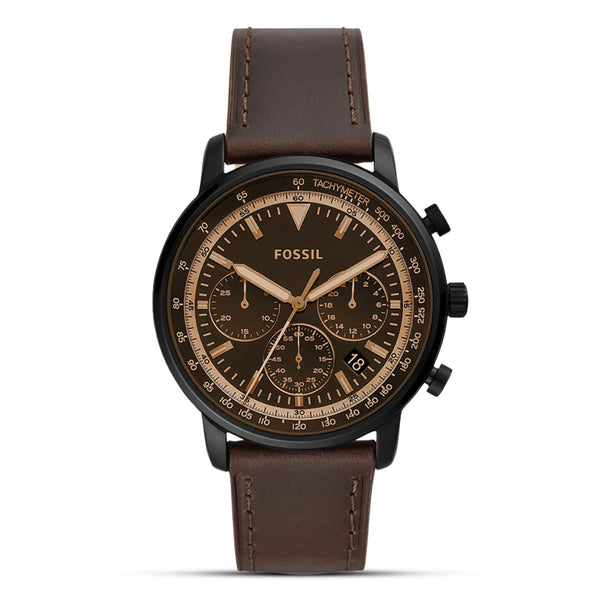 Fossil Goodwin Chronograph Brown Leather Men's Watch | FS5529