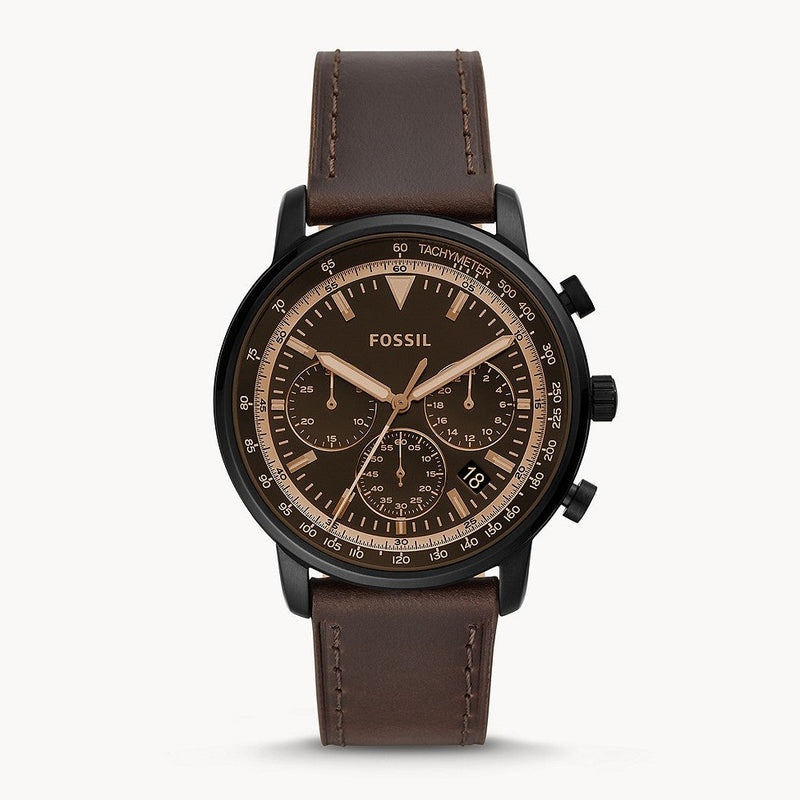 Fossil Goodwin Chronograph Brown Leather Men's Watch | FS5529