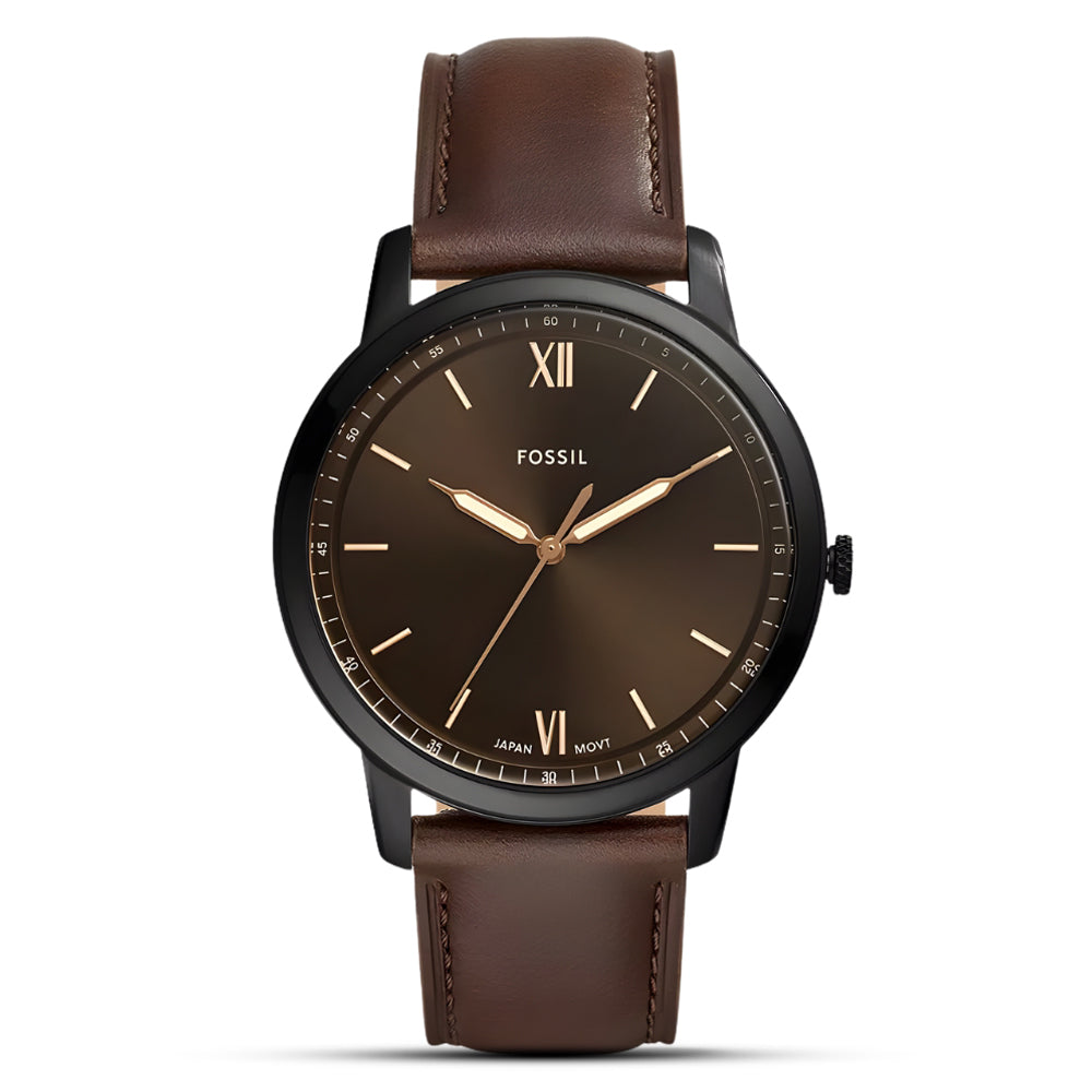 Fossil Minimalist Three-Hand Brown Dial Men's Watch FS5551