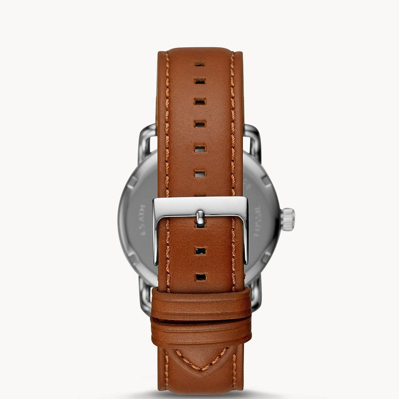 FOSSIL COPELAND COFFEE LEATHER MEN'S WATCH| FS5661