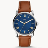 FOSSIL COPELAND COFFEE LEATHER MEN'S WATCH| FS5661