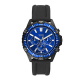 Fossil Garrett Chronograph Blue Silicon Strap Watch | FS5695