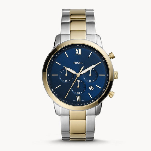 Fossil grant hot sale blue dial