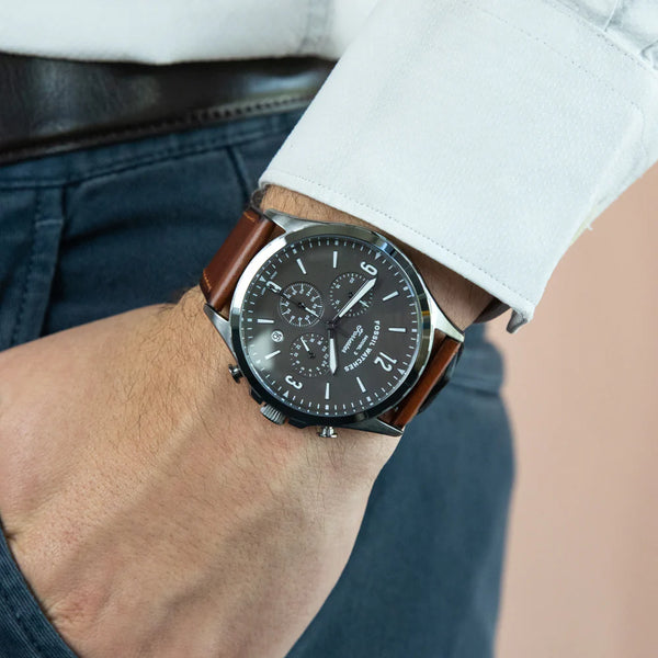 Fossil Forrester Chronograph Brown Leather Strap Watch | FS5815