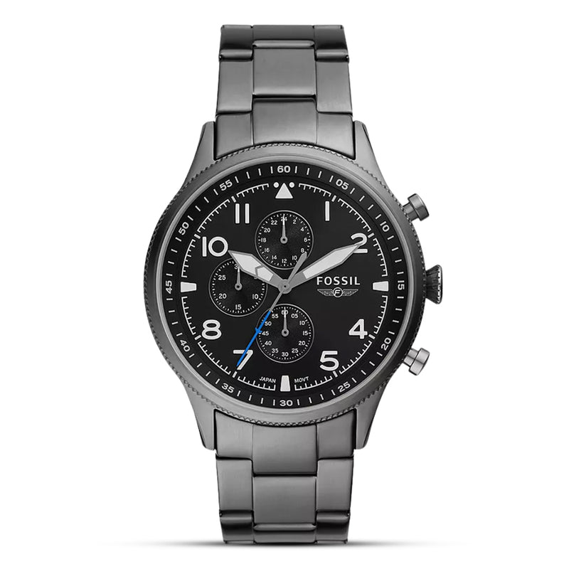 Fossil Retro Pilot Smoke Black Dial Men's Watch | FS5834