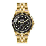 Fossil FB-01 Chronograph Gold-Tone Black Dial Men's Watch | FS5836