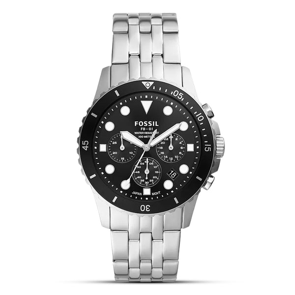 Fossil FB-01 Chronograph Black Dial Men's Watch | FS5837