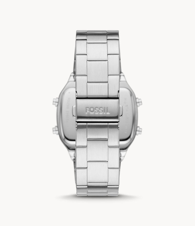 Fossil Retro Digital Stainless Steel Men's Watch FS5844