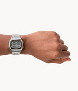 Fossil Retro Digital Stainless Steel Men's Watch FS5844