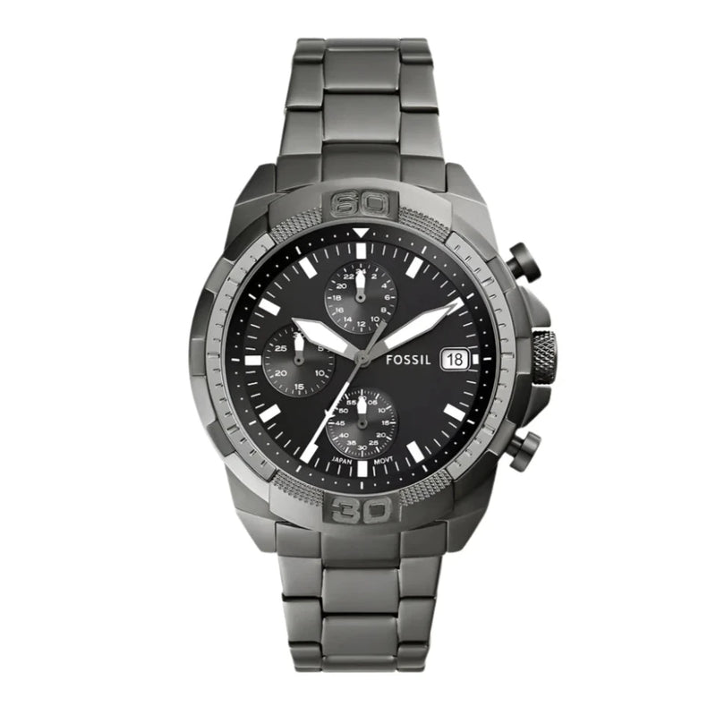 Fossil Bronson Chronograph Smoke Stainless Steel Men's Watch | FS5852