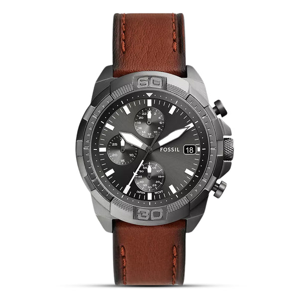 Fossil Bronson LiteHide Chronograph Brown Leather Watch| FS5855