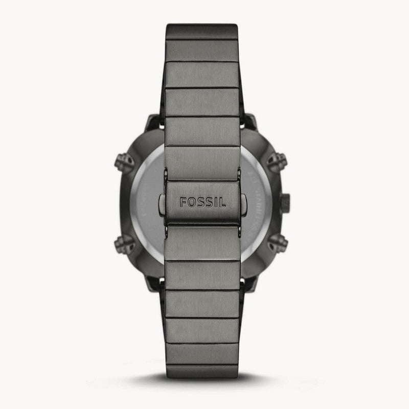 Fossil Retro Digital Smoke Stainless Steel Men's Watch| FS5892