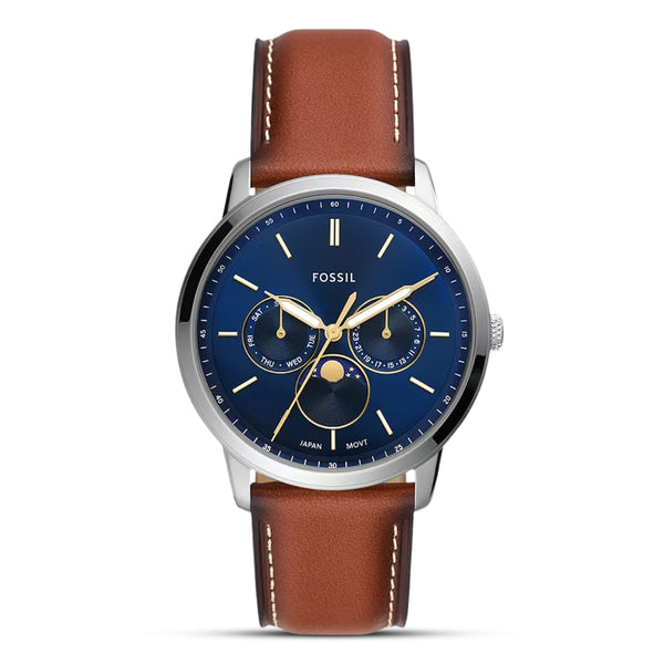 Fossil Neutra Moonphase Multifunction Leather Strap Watch | FS5903