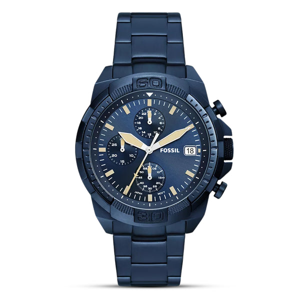 Fossil Bronson Chronograph Navy Stainless Steel Men's Watch | FS5916