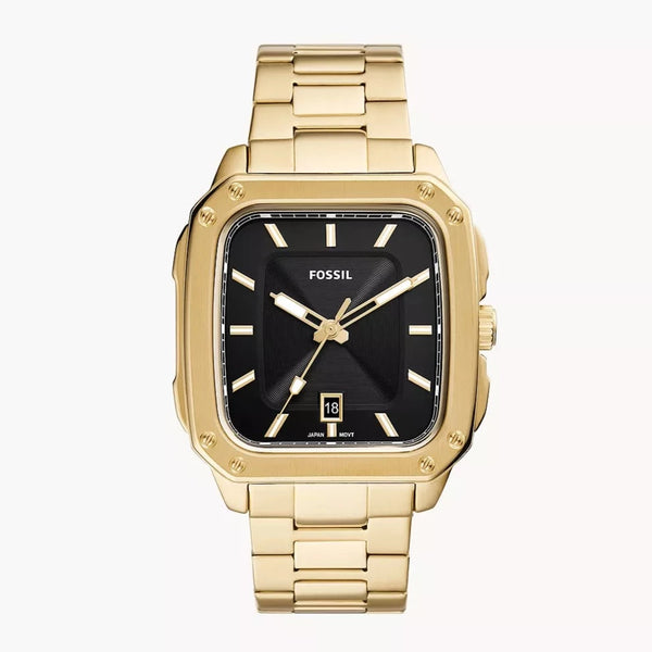 Fossil Inscription Gold-Tone Stainless Steel Watch FS5932