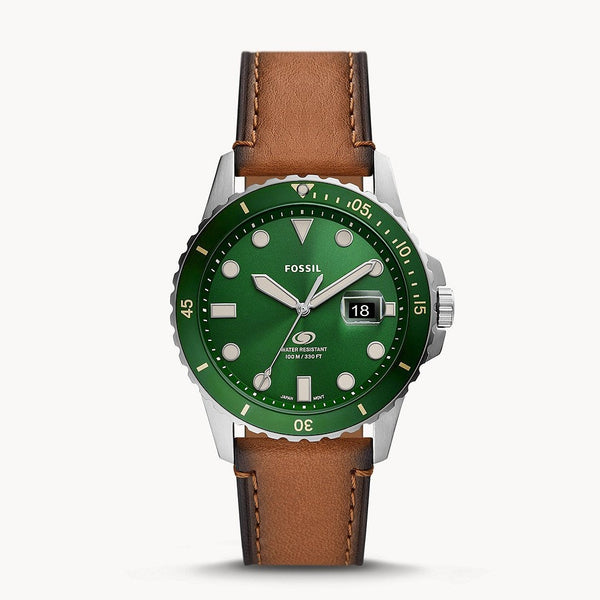 Fossil Blue Three-Hand Date Tan LiteHide™ Leather Watch| FS5946