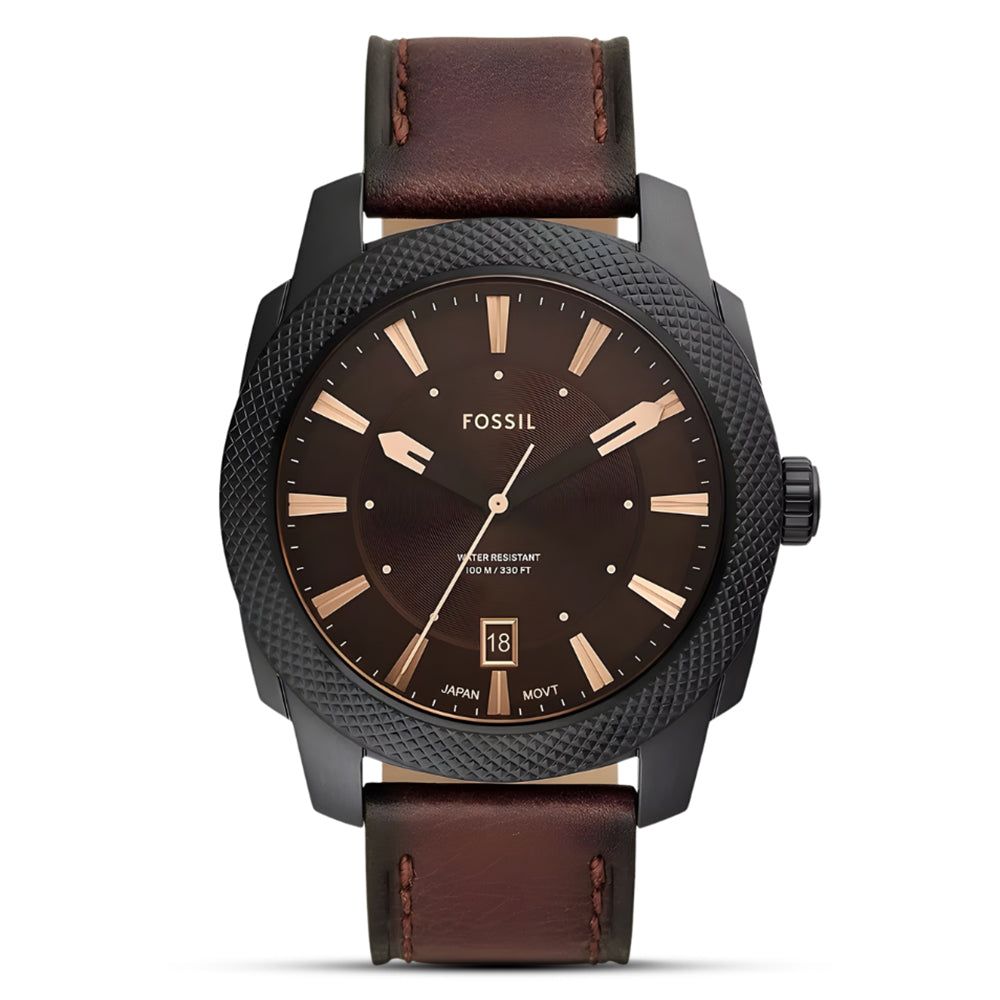 FOSSIL MACHINE DARK BROWN MEN'S WATCH FS5972