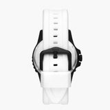 Fossil Dive Three-Hand Date White Dial Silicone Men's Watch| FS5999
