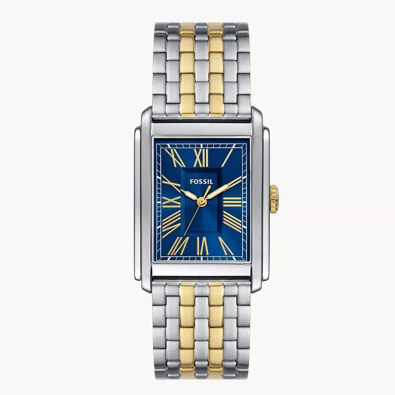 Fossil Carraway Two-Tone Blue Stainless Steel Men's Watch| FS6010