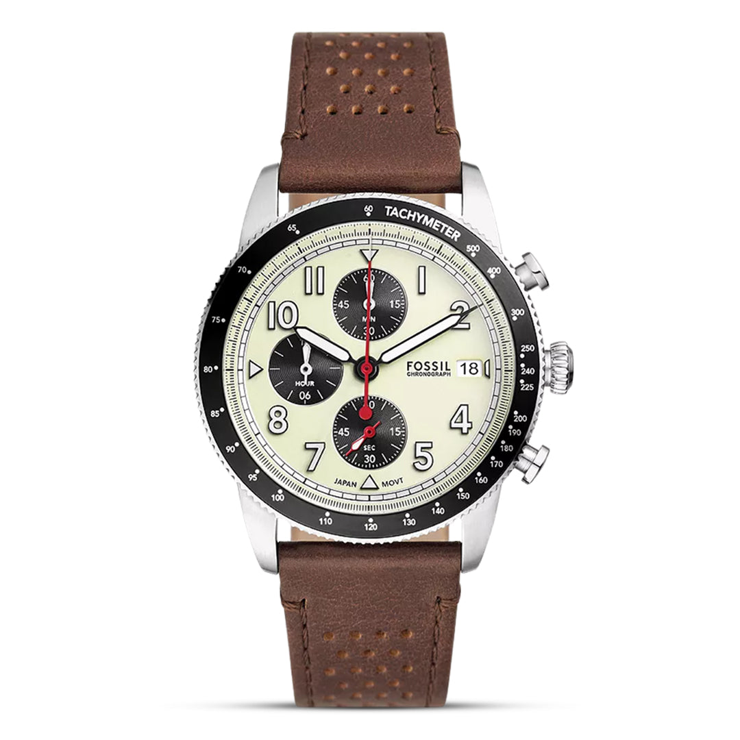 Fossil Sport Tourer Chronograph Cream Dial Men's Watch FS6042