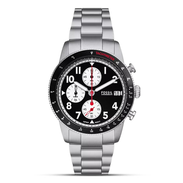 Fossil Sport Tourer Chronograph Black Dial Men's Watch | FS6045